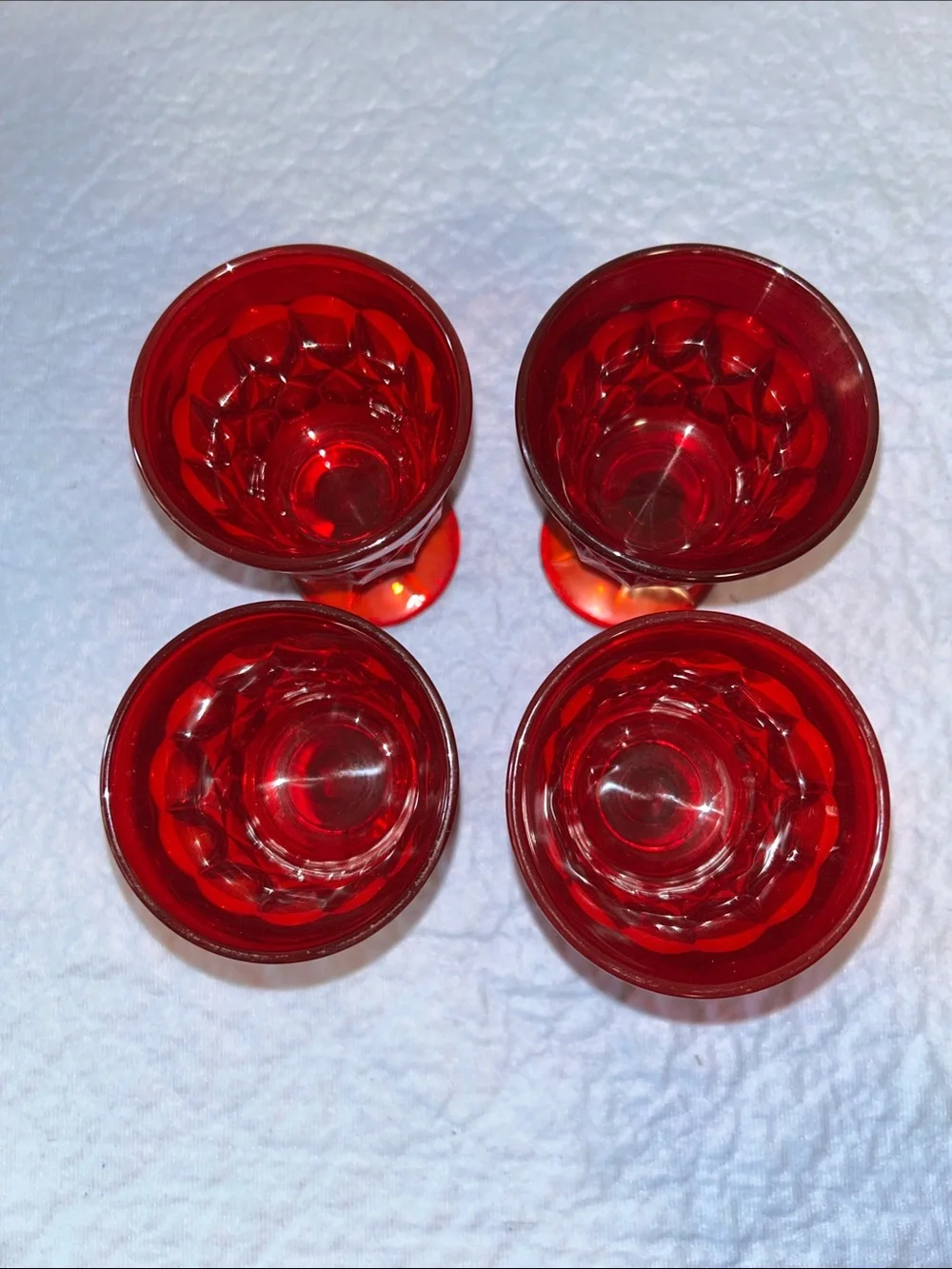Noritake Perspective-Ruby Red Set of 4 wine Glasses